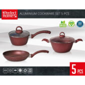 Kép 3/3 - Perfect Home Edénykészlet aluminium 5 részes bordó 14787 1