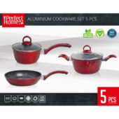 Kép 3/3 - Perfect Home Edénykészlet aluminium 5 részes piros 14788 1