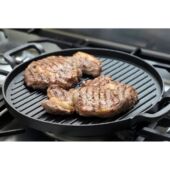 Kép 1/2 - Perfect Home Öntöttvas Grill lap kerek 2 füllel 15521