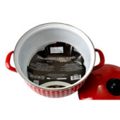 Kép 3/4 - Perfect Home Piros Pöttyös Zománcozott lábas 22cm+fedő 15613 1