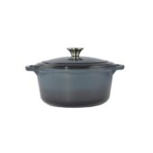 Kép 1/2 - Perfect Home Zománcozott öntöttvas lábas 24 cm, 4 literes Acélkék 55001