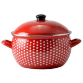 Kép 4/4 - Perfect Home Piros Pöttyös Zománcozott lábas 16cm+fedő 72080 1