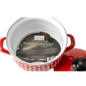 Kép 3/4 - Perfect Home Piros Pöttyös Zománcozott lábas 16cm+fedő 72080 3