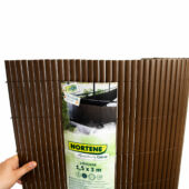 Kép 4/6 - Nortene-Catral Litecane ovális profilú műanyag nád, 1x3m, barna