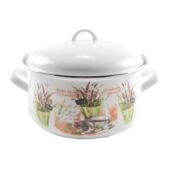 Kép 1/3 - Perfect Home - Zománc lábas fedővel 24 cm 6L