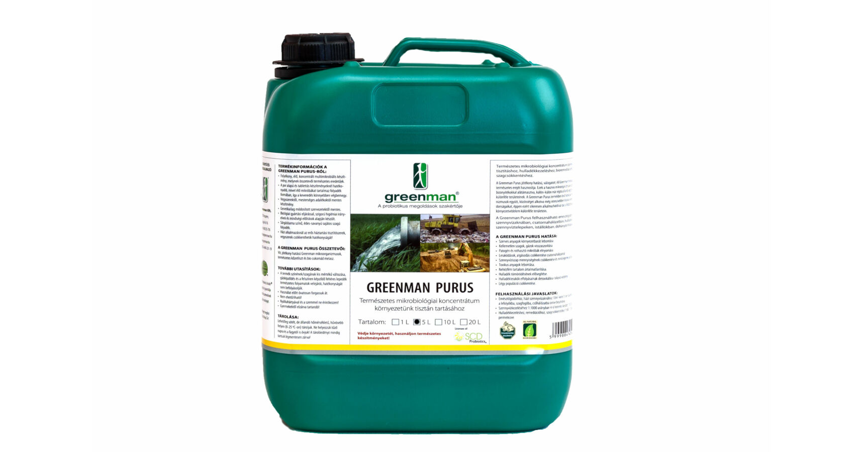 Greenman PURUS szennyvízkezelés mesterfokon 10 l Tápoldatok