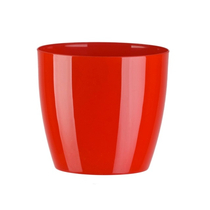 Piros, műanyag Aga kaspó, 6 x 14,5 cm