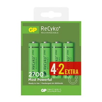 GP ReCyko+ 2600mAh AA akkumulátor 6db-os csomagban