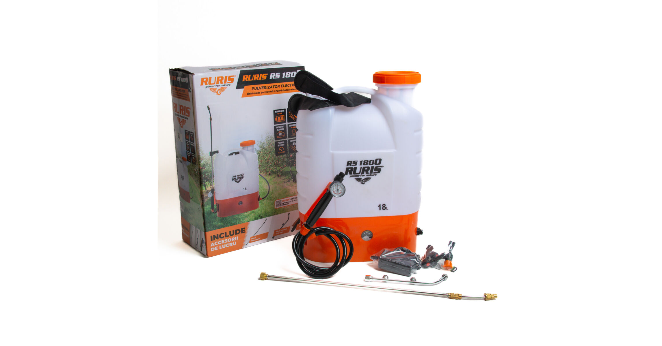 Ruris RS1800 akkus háti permetező, 12V, 18l (8Ah akku) - Akkumulátoros ...