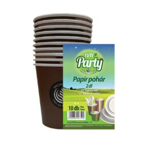 Party papír Pohár 200 ml 10 db-os Party papír Pohár 200 ml 10 db-os