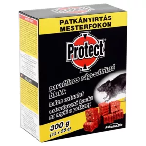 Rágcsáló irtó parafinos blokk (Protect) 300g