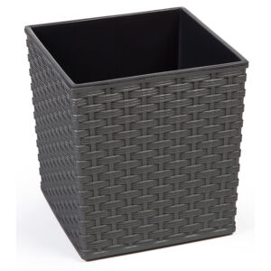 Lamela Juka Rattan kaspó, 25cm, antracit