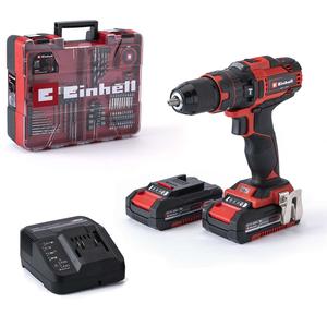 Einhell TE-CD 18/40 Li-i akkus ütvefúró-csavarozó + 64db tartozék (2db 2Ah akkuval és töltővel), Power X-Change