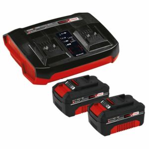 Einhell Twincharger Kit 2x2x4.0Ah akku+dupla töltő szett, 18V, 900W Power X-Change