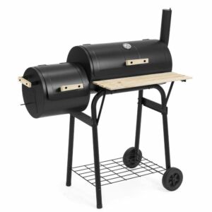 2in1 faszenes BBQ grill és smoker