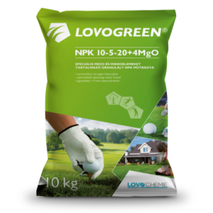 Lovogreen NPK 10-5-20+4MgO  téli-nyári hosszúhatású gyepműtrágya - 10 kg