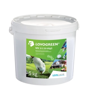 Lovogreen NPK 10-5-20+4MgO  téli-nyári hosszúhatású gyepműtrágya - 5 kg