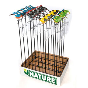 Dekoratív, földbe szúrható esőszintmérő madárkák (4 féle) 127 cm - 40 mm-ig (20 db/állvány) Dekoratív, földbe szúrható esőszintmérő madárkák (4 féle) 127 cm - 40 mm-ig (20 db/állvány)