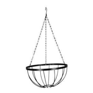 Nature Rusztikus fali virágtartó félgömb, 12 x 1/2 D40 cm, fekete