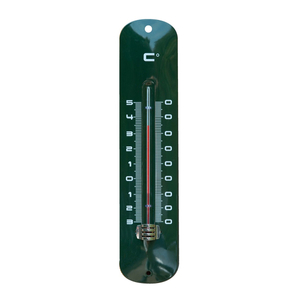 Nature Kültéri fém hőmérő, 30 x 6,5 x 1 cm, zöld