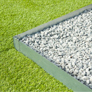 Galvanizált acélból készült szegély, hajlítható, matt szürke 10,2x91,4 cm, 3 db/csomag