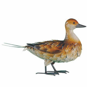 Nortene Ducky dekoratív fém kacsa figura, 31 cm magas
