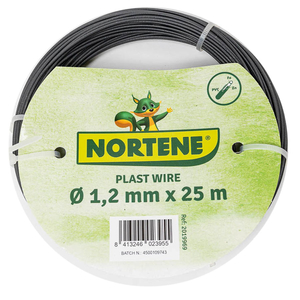 Nortene Plast Wire antracit színű, műanyag bevonatos galvanizált huzaldrót
