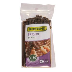 Nortene Bridfix gyorskötöző - 50 db/csomag, 14 cm, Barna