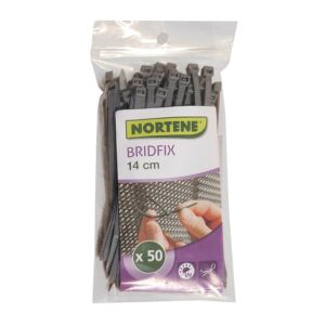 Nortene Bridfix gyorskötöző - 50 db/csomag, 14 cm, Szürke