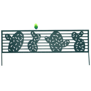 Nortene metal border mini kerítés, festett fém ágyásszegély (40x100 cm) - Cactus, kaktusz
