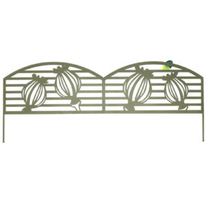 Nortene metal border mini kerítés, festett fém ágyásszegély (40x100 cm) - Puppy, mák