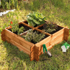 Nortene-Catral Natur Square 4 részes magaságyás 80 x 30 x 80 cm