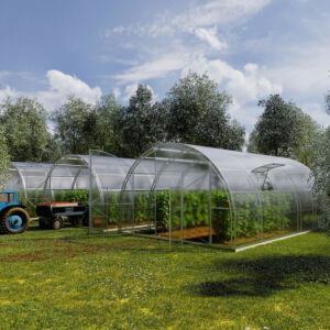 Zafir acél vázas polikarbonát üvegház 5x10 méter, 6mm polikarbonát