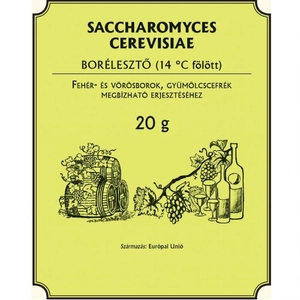 Borélesztő saccharomices cerevisiae, szőlő és gyümölcsmusthoz, cefréhez 20 g  10 db/gyűjtő