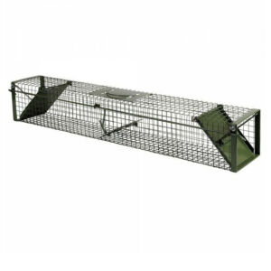 Állatcsapda 100x17x17cm, 2 bemenet, horganyzott, zöld porbevonattal