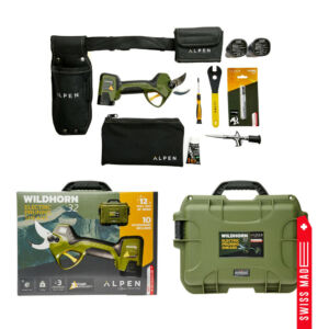 Alpen Wildhorn 32 Elektromos metszőolló 3 akkumulátorral, kofferben Alpen Wildhorn 32 Elektromos metszőolló 3 akkumulátorral, kofferben