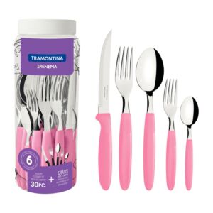 Tramontina ipanema evőeszközkészlet, 30 db  - rózsaszín Tramontina ipanema evőeszközkészlet, 30 db  - rózsaszín