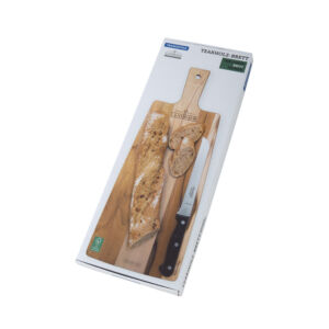 Tramontina landhaus tíkfa vágódeszka és kenyérvágókés szett Tramontina landhaus tíkfa vágódeszka és kenyérvágókés szett