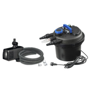Szűrő szett BioPressure II 3000 Plus (szűrő+5 W UVC, + 1600 l/h pumpa) Új típus Szűrő szett BioPressure II 3000 Plus (szűrő+5 W UVC, + 1600 l/h pumpa) Új típus