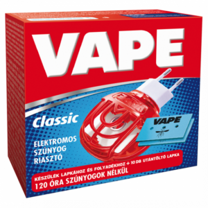 Vape Magic elektromos készülék lapkához és folyadékhoz+10 db szúnyogirtó utántöltő lap 10lap/120óra