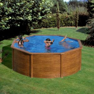 PONTAQUA WOOD STAR 3,5 x 1,32 m fémfalas családi medence PONTAQUA WOOD STAR 3,5 x 1,32 m fémfalas családi medence