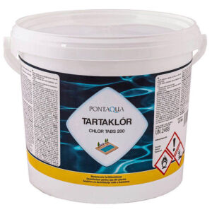 Lassan oldódó klór tabletta medence vegyszer Pontaqua Tartaklór 3kg