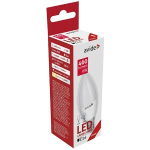 Avide LED Candle 6W E14 WW 3000K												 Avide LED Candle 6W E14 WW 3000K