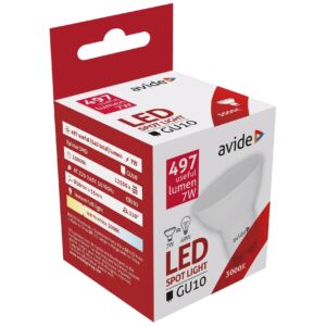 Avide LED Spot Alu+plastic 7W GU10 110° WW 3000K												 Avide LED Spot Alu+plastic 7W GU10 110° WW 3000K