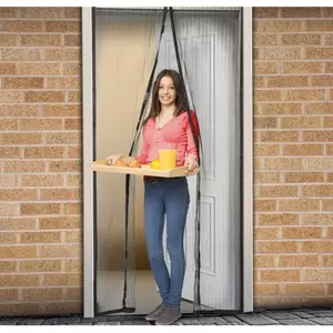 Szúnyogháló ajtóra 100 x 200 cm antracit