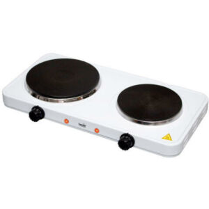 HOME HG R 02WH - Rezsó, dupla hordozható főzőlap, 1500 W + 1000