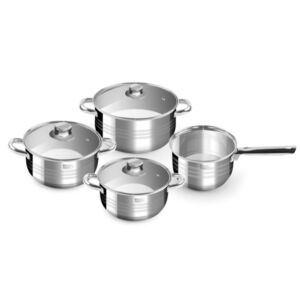 Perfect Home Diamond 7 részes rozsdamentes edénykészlet üvegfedővel 14723 Perfect Home Diamond 7 részes rozsdamentes edénykészlet üvegfedővel 14723