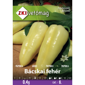 ZKI Bácskai fehér paprika vetőmag 0,4g