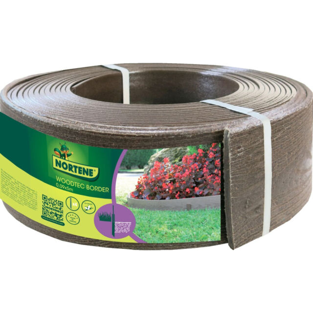 Nortene Woodtec Border WPC ágyásszegély 9 cm x 5 méter, barna