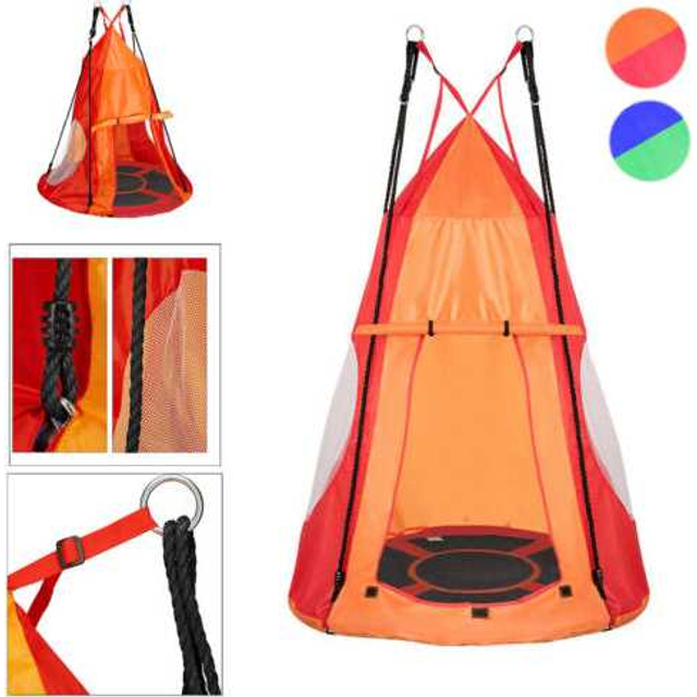 Fészekhinta sátorral 110 cm, piros